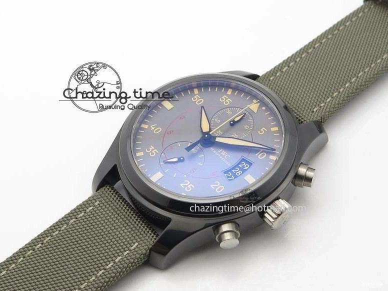 MIROTIME 0512 SunProtective Pilot Top Gun Miramar IWC388002 V6 1:1 Best Edition Ceramic Case On Nylon Strap A 7325